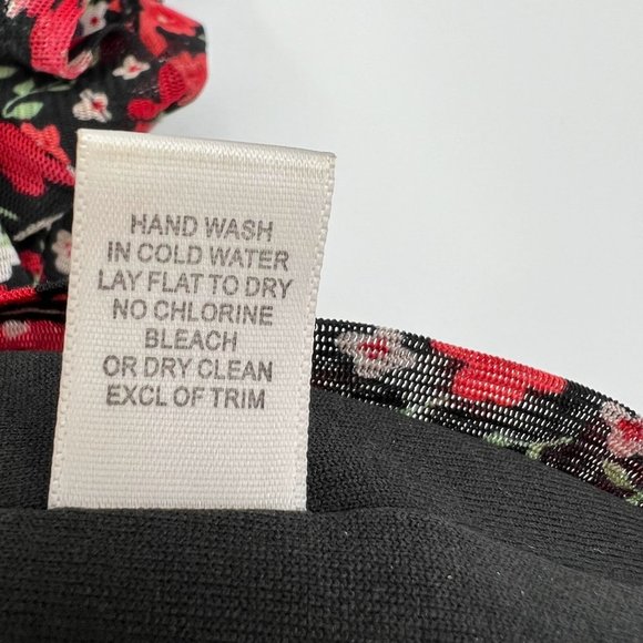 Vintage 90s Y2k Micro Floral Print Mesh Top Square Neck Babydoll Size Small - Picture 7 of 7